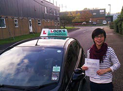 Amy after passing her driving test.