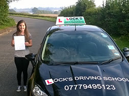 Bethany after passing her driving test.
