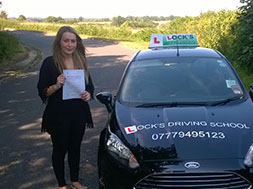 Georgia after passing her driving test.