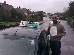 David after passing his driving test.