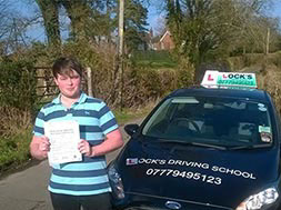 Duggie Cook after passing his driving test.