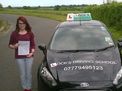 Georgia after passing her driving test.