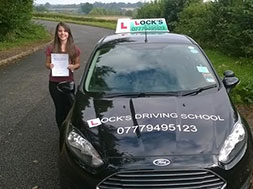 Georgia after passing her driving test.