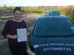 Jordan Groom after passing her driving test.