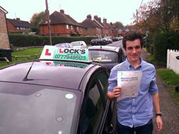 Josh Diplock, Locks Driving School's first driving test pass !