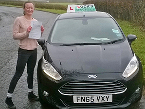 Beth after passing her test.