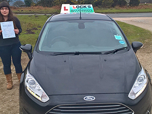 Ellie after passing her test.