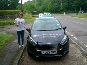 Rebecca after passing her test.
