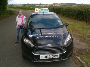 Abi French after passing her test.