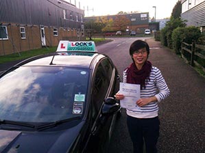 Amy after passing her driving test.