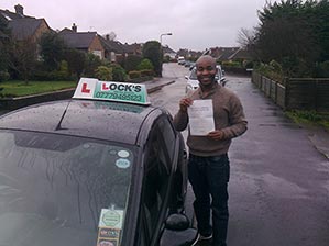 David after passing his driving test.