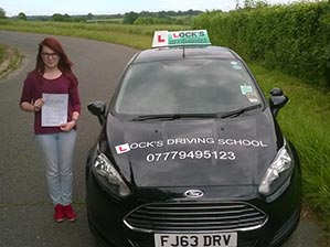 Georgia after passing her driving test.