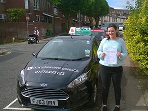 Harriett Mclusky after passing her driving test.