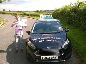 Kyle after his driving test.