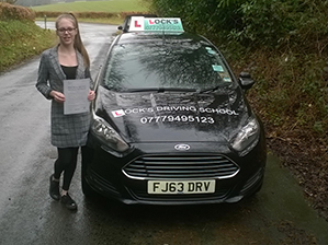 Georgia passed her driving test after her lessons with Martin.