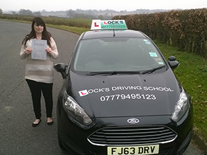 Sheridan also passed her driving test.